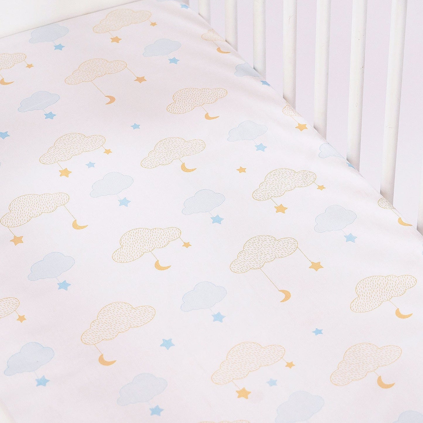 Flat crib sheet, 120*180cm, 100% cotton