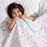 Vitamin Sea 100% Cotton Muslin Reversible Blanket for New Born Baby