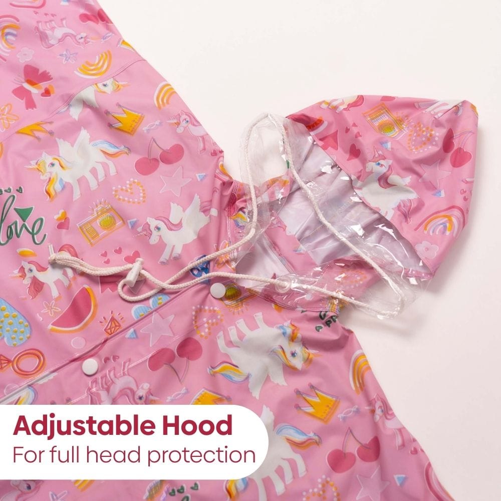 Puddlecorn Kids Printed Raincoat 6-10yrs