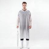 Clear Cloud Poncho Raincoat, White - Free size