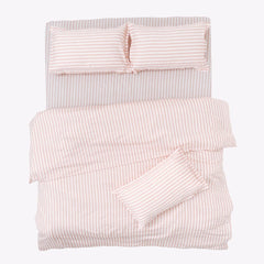 Momoiro Stripe 100% Cotton Double Bedsheet, 186TC - Double Size | haus & kinder