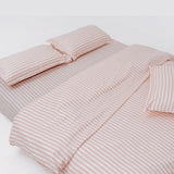 Momoiro Stripe 100% Cotton Double Bedsheet, 186TC - Double Size | haus & kinder