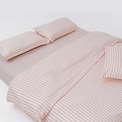 Momoiro Stripe 100% Cotton Double Bedsheet, 186TC - Double Size | haus & kinder