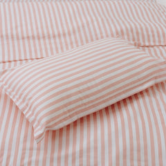 Momoiro Stripe 100% Cotton Double Bedsheet, 186TC - Double Size | haus & kinder