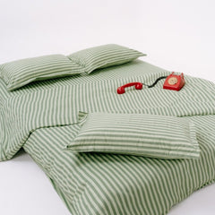 Tokiwairo Stripe 100% Cotton Double Bedsheet, 186TC - Double Size | haus & kinder
