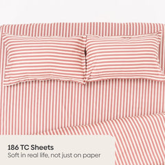 Akatsuchi Stripe 100% Cotton Double Bedsheet, 186TC - Double Size | haus & kinder