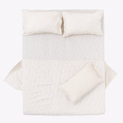 Sumi Stripe 100% Cotton Double Bedsheet, 186TC - Double Size | haus & kinder