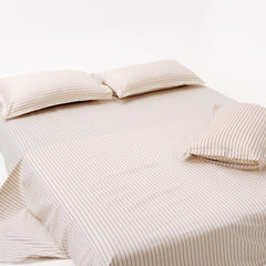 Sumi Stripe 100% Cotton Double Bedsheet, 186TC - Double Size | haus & kinder