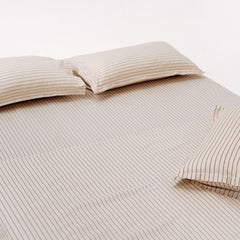 Sumi Stripe 100% Cotton Double Bedsheet, 186TC - Double Size | haus & kinder
