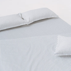 Ruri Stripe 100% Cotton Double Bedsheet, 186TC - Double Size | haus & kinder