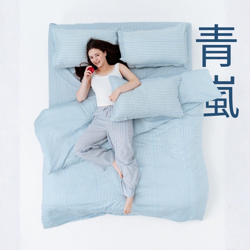Seiran Stripe, 100% Cotton King Size Bedsheet, 186 TC - King Size | haus & kinder