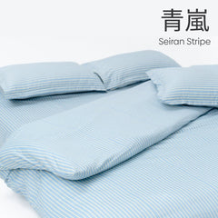 Seiran Stripe, 100% Cotton King Size Bedsheet, 186 TC - King Size | haus & kinder