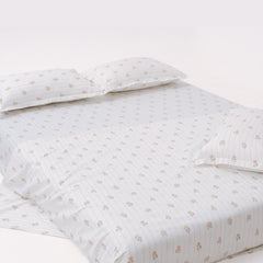 Kohana Stripe 100% Cotton Double Bedsheet, 186TC - Double Size | haus & kinder