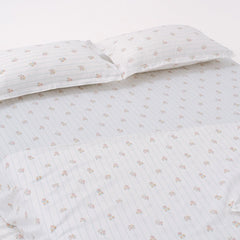 Kohana Stripe 100% Cotton Double Bedsheet, 186TC - Double Size | haus & kinder