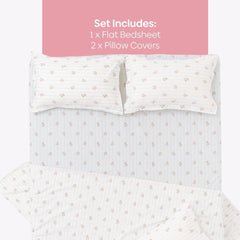 Kohana Stripe 100% Cotton Double Bedsheet, 186TC - Double Size | haus & kinder