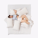 Awairo Check 100% Cotton Double Bedsheet, 186TC - Double Size | haus & kinder