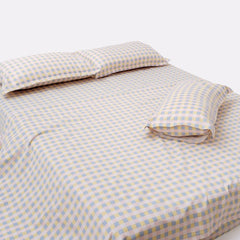 Awairo Check 100% Cotton Double Bedsheet, 186TC - Double Size | haus & kinder