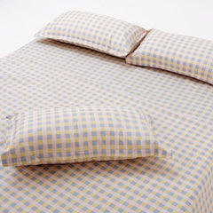 Awairo Check 100% Cotton Double Bedsheet, 186TC - Double Size | haus & kinder