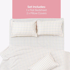 Awairo Check 100% Cotton Double Bedsheet, 186TC - Double Size | haus & kinder