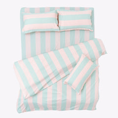 Nagomi Stripe 100% Cotton Double Bedsheet, 186TC - Double Size | haus & kinder