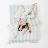 Nagomi Stripe 100% Cotton Double Bedsheet, 186TC - Double Size | haus & kinder