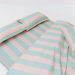 Nagomi Stripe 100% Cotton Double Bedsheet, 186TC - Double Size | haus & kinder