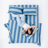 Asagi Stripe 100% Cotton Double Bedsheet, 186TC - Double Size | haus & kinder