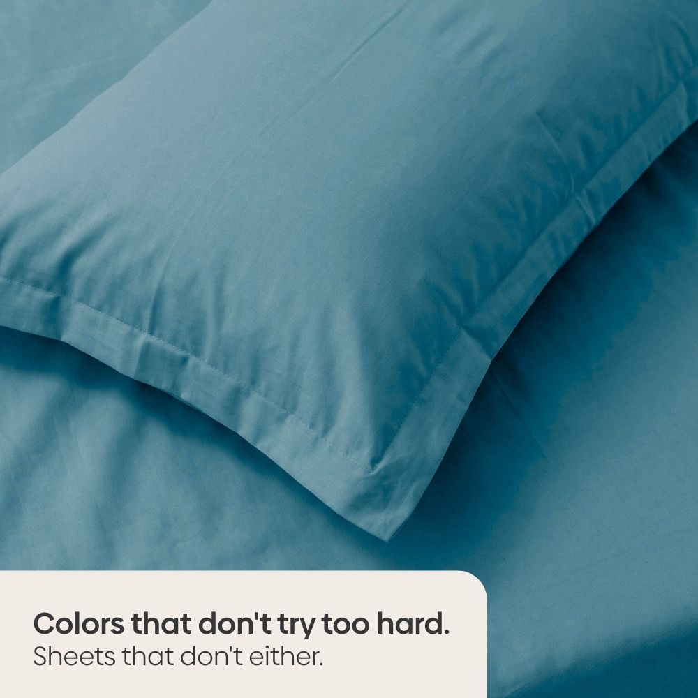 Seiji 100% Cotton Solid King Size Bedsheet, 186 TC