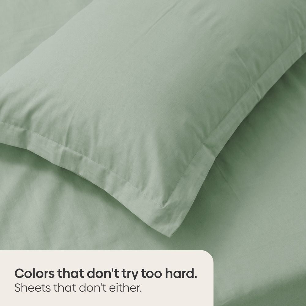 Hisui 100% Cotton Solid King Size Bedsheet, 186 TC