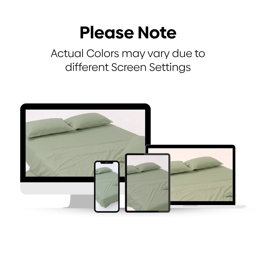 Hisui 100% Cotton Solid Double Bedsheet, 186TC