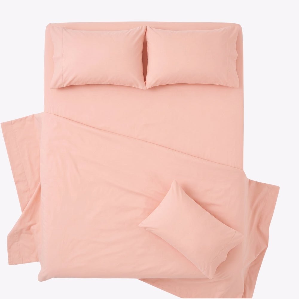 Tokiiro 100% Cotton Solid King Size Bedsheet, 186 TC - Solid Bedsheets | haus & kinder