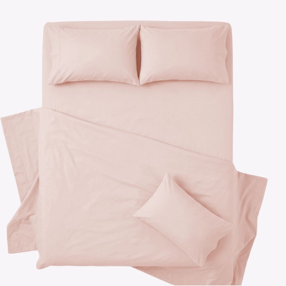 Tokiiro 100% Cotton Solid Double Bedsheet, 186TC