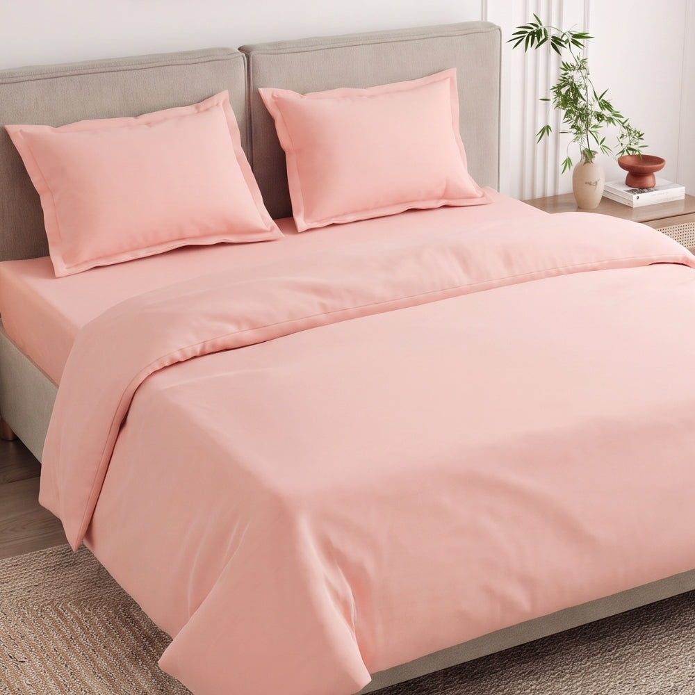 Tokiiro 100% Cotton Solid Double Bedsheet, 186TC