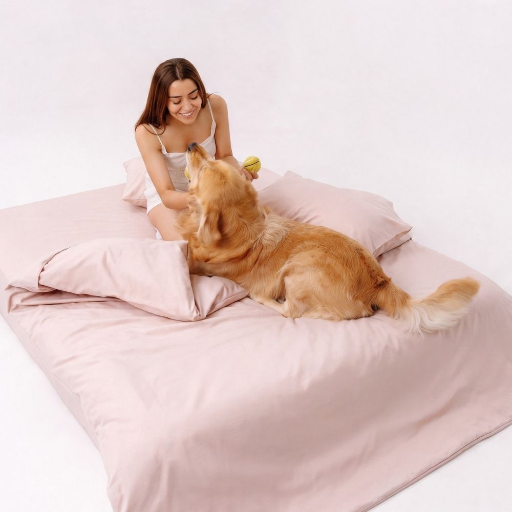 Tokiiro 100% Cotton Solid King Size Bedsheet, 186 TC