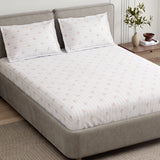 Kohana Stripe 100% Cotton King Fitted Bedsheet, 186 TC