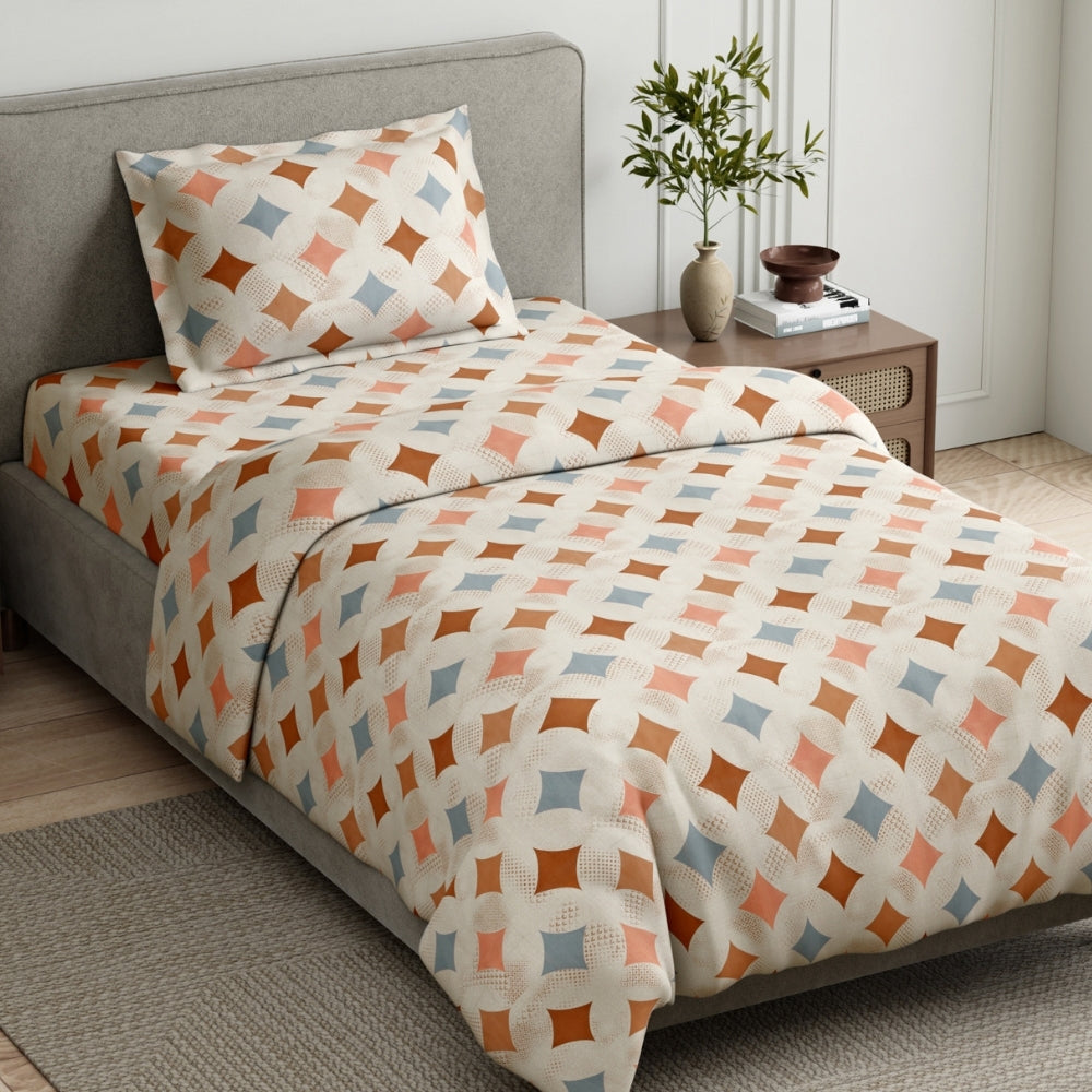 Desert Diamonds Single Size Bedsheet, 144 TC
