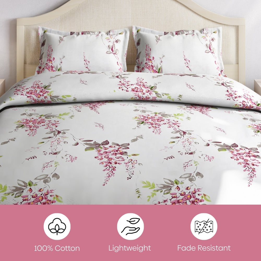 Garden Floral Magic 100% Cotton Double Bed Size,186 TC
