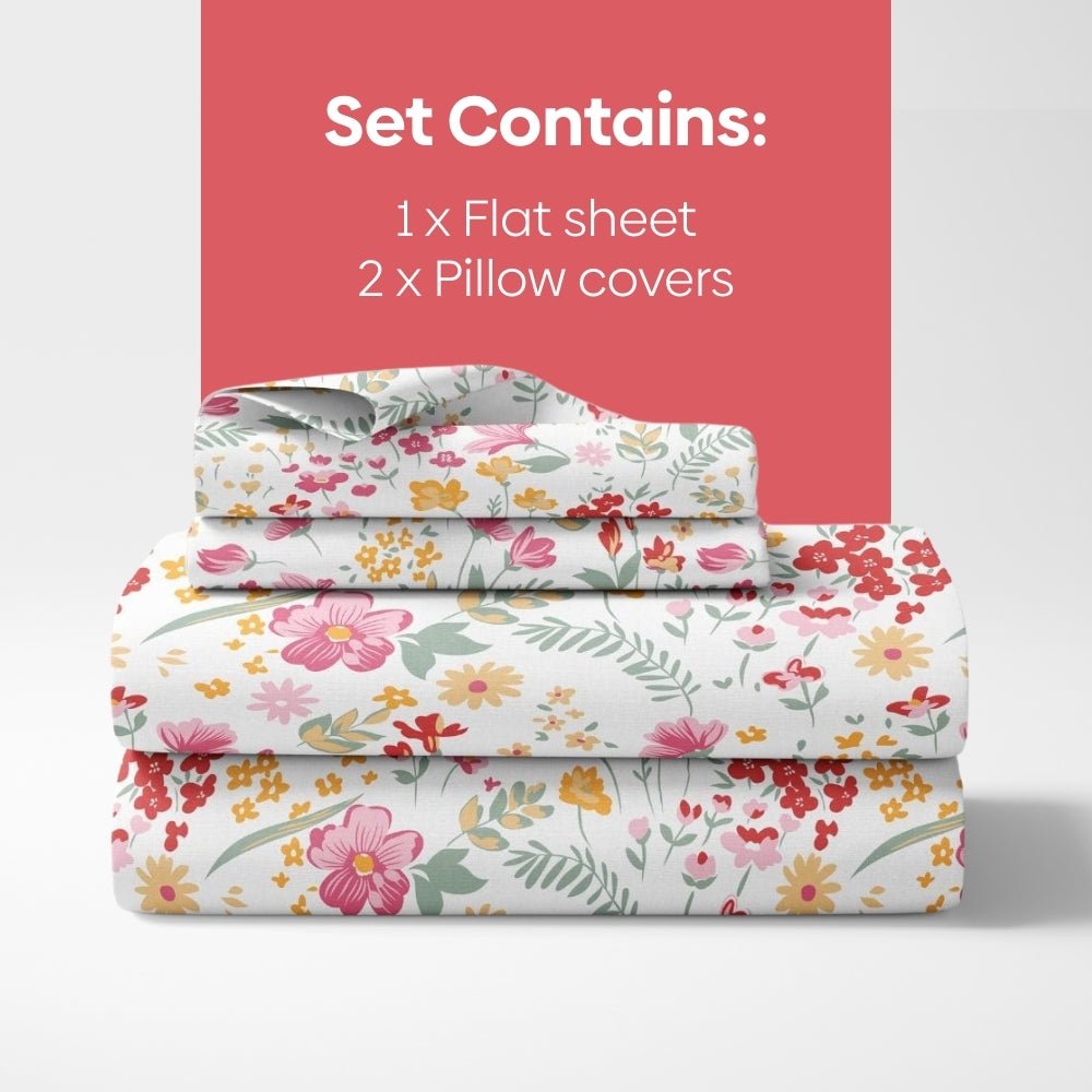 Utopia 100% Cotton King Size Bedsheet, 186 TC, Multi - Bedsheets | haus & kinder