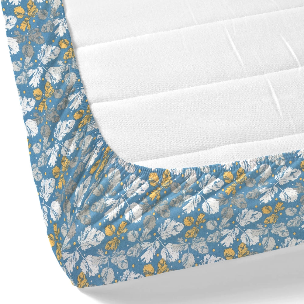 Golden Birch Symphony Single Fitted Size Bedsheet, 186 TC
