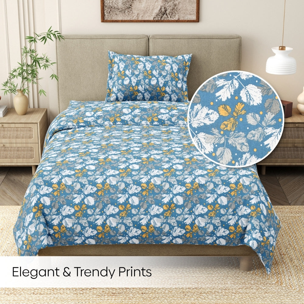 Golden Birch Symphony Single Flat Size Bedsheet, 186 TC
