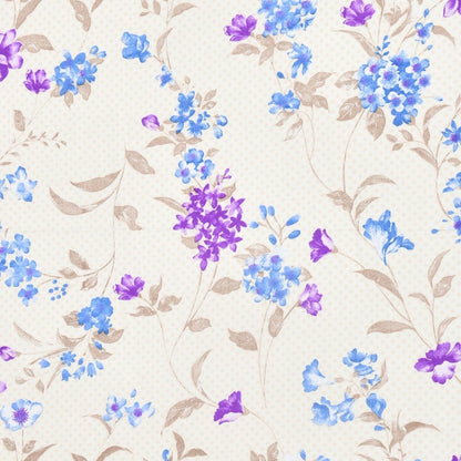 Nordic Haven All-Season Double Microfiber Bedsheet- Purple, White