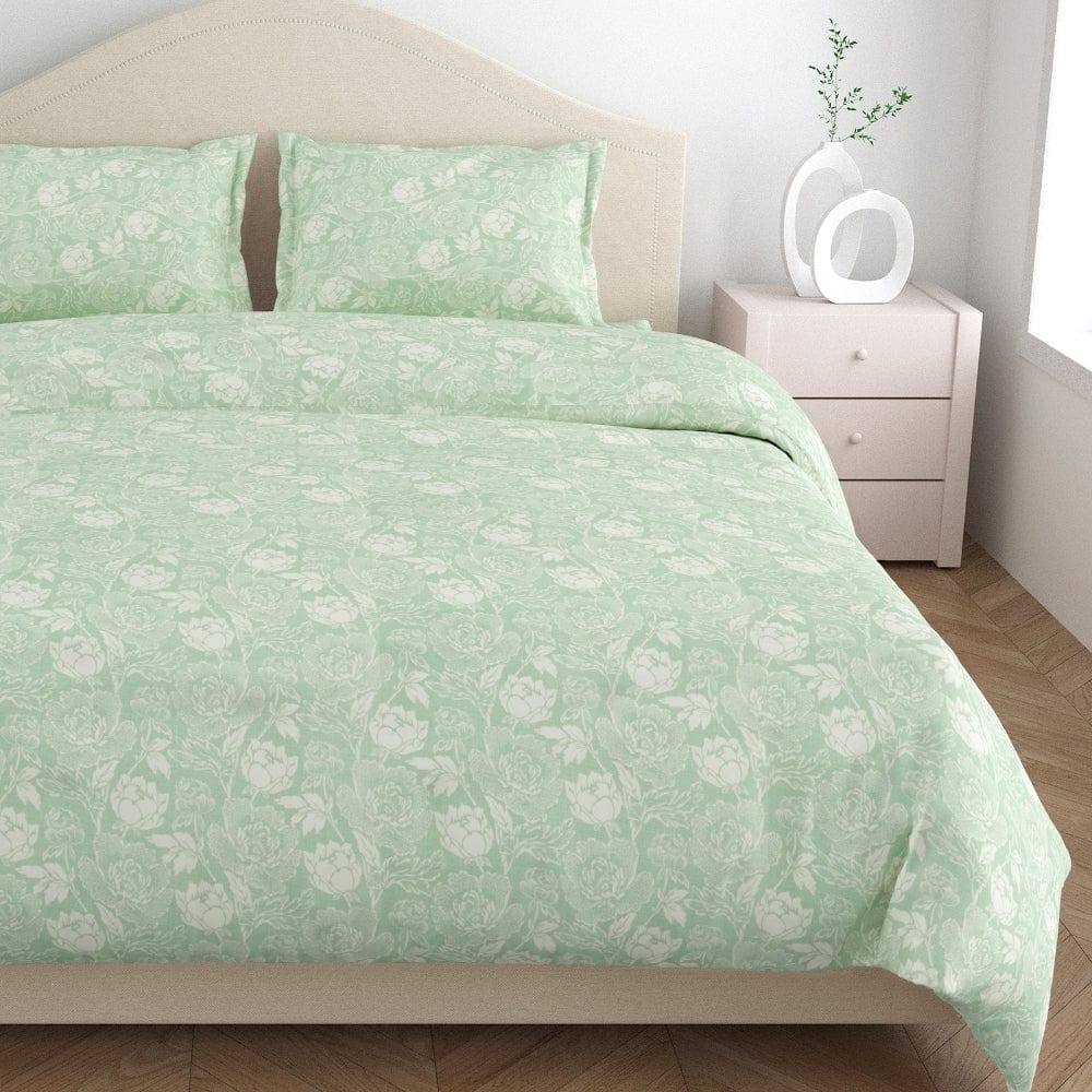 Ultra Soft Feel Bedsheet Set, Green Elysian Petals
