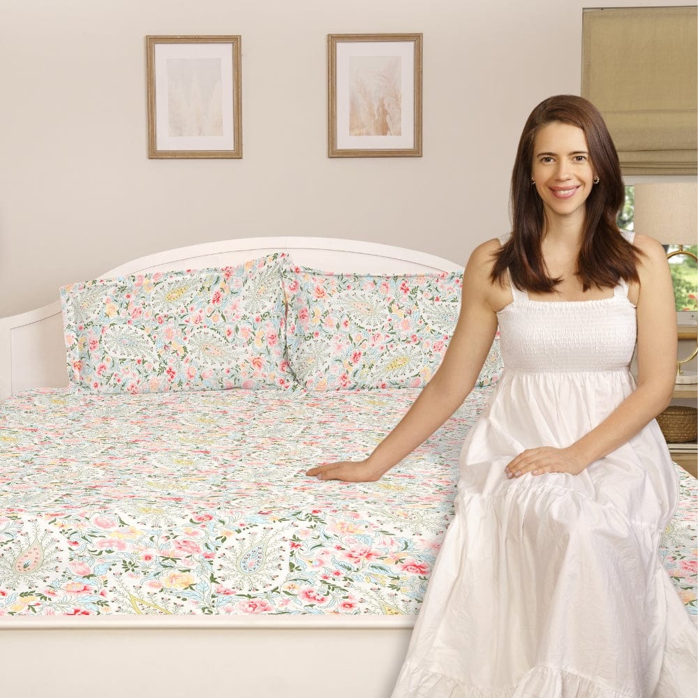Ultra Soft Feel Bedsheet Set, Multicolor Fleuriscent Print