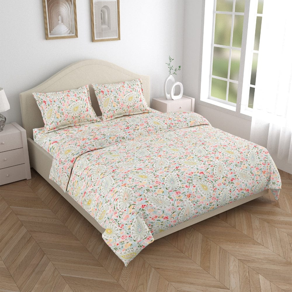 Ultra Soft Feel Bedsheet Set, Multicolor Fleuriscent Print
