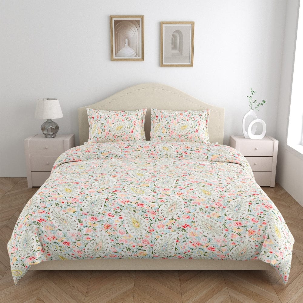 Ultra Soft Feel Bedsheet Set, Multicolor Fleuriscent Print