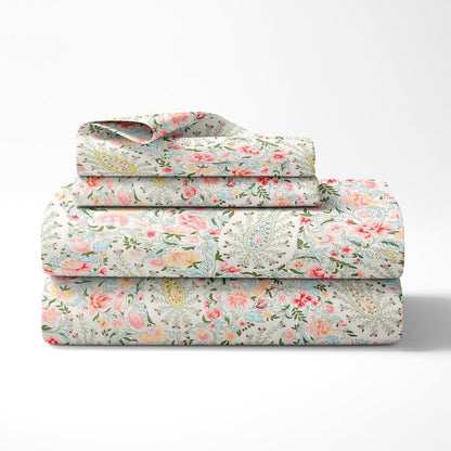 Ultra Soft Feel Bedsheet Set, Multicolor Fleuriscent Print