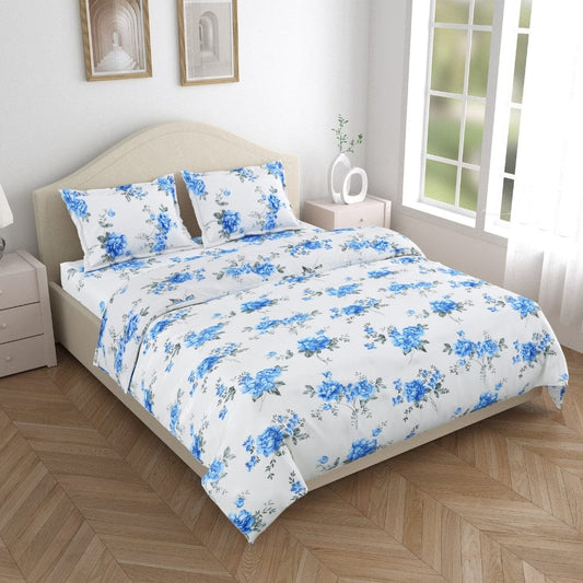 Ultra Soft Feel Bedsheet Set, Blue Floralis Veil