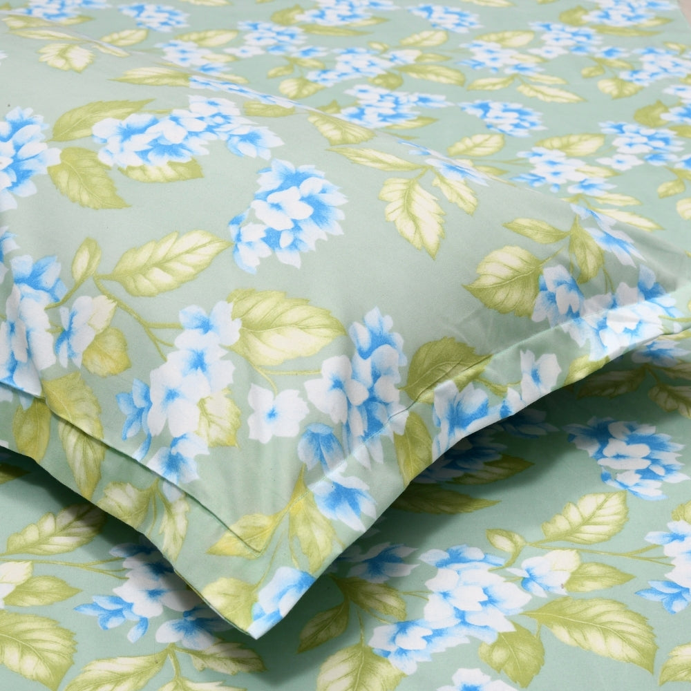 Blush Jubilee Ultra Soft Single Flat Microfiber Bedsheet, Blue-Green