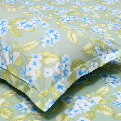 Blush Jubilee Ultra Soft Single Flat Microfiber Bedsheet, Blue-Green