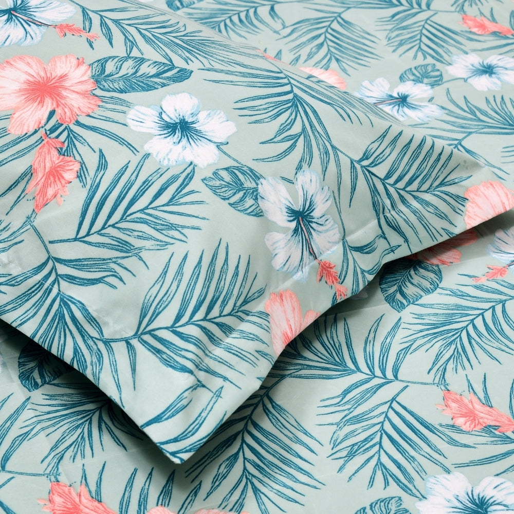 Celestial Garden Ultra Soft Single Flat Microfiber Bedsheet, Blue